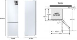 Frigorifico Samsung RB38C605CWW/EF Combi 2m C