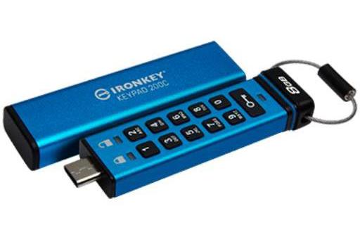 Memoria USB 8 GB KINGSTON 8GB USB-C IRONKEY KEYPAD 200C